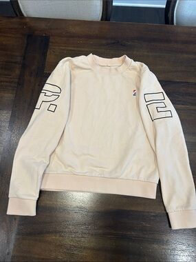 PE nation Crewneck Sweater in Light Pink